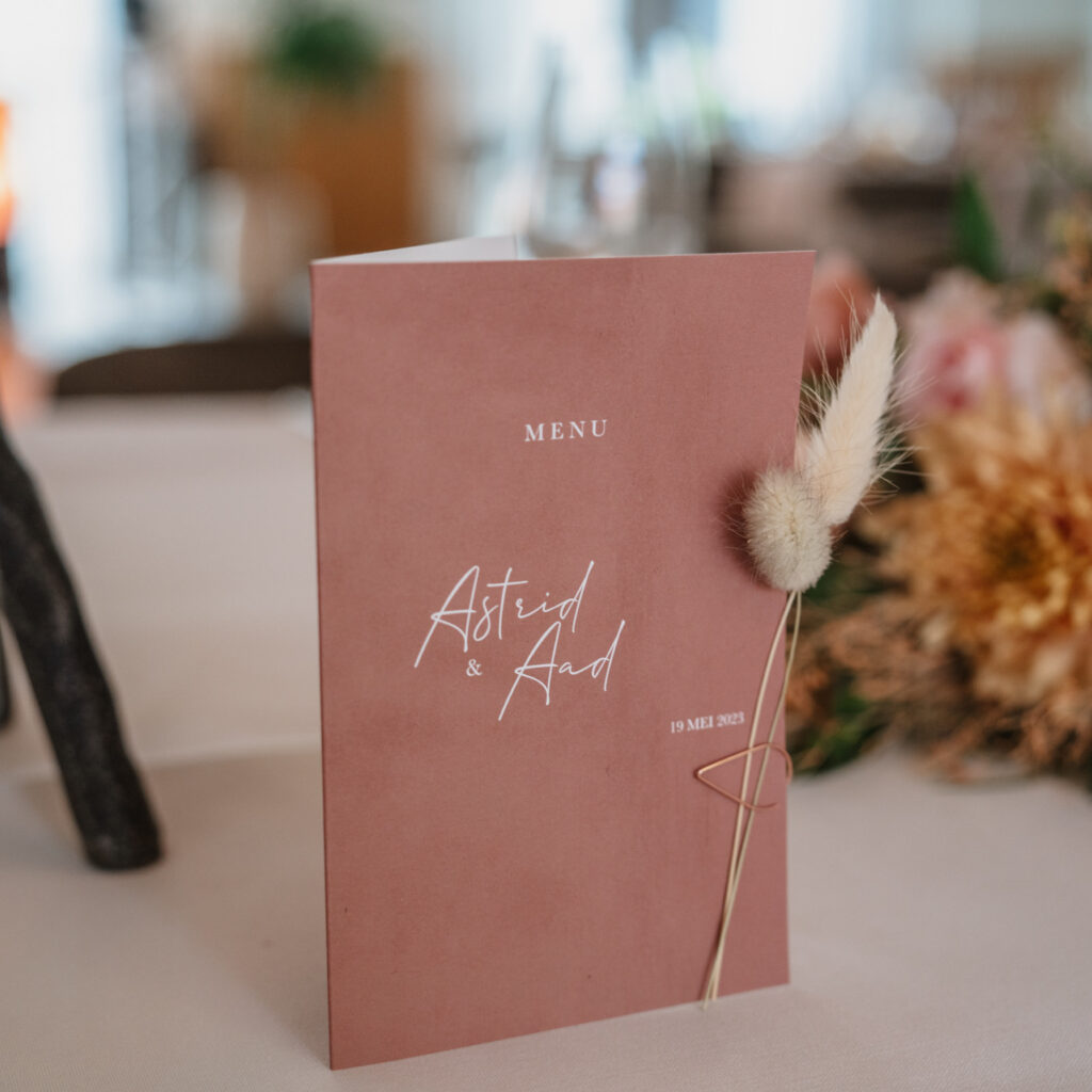 Menú de la boda